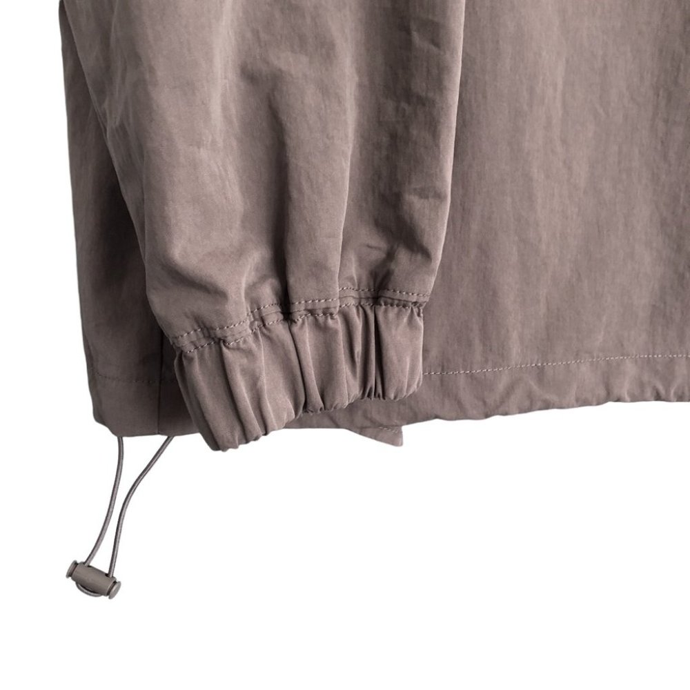 Oak + Fort Anorak Jacket Women’s XL Taupe Quarter Zip Large Front Pocket - Picture 5 of 10